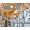 8 Light Zinc Alloy Gold Chandelier