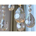 8 Light Zinc Alloy Gold Chandelier