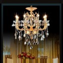 8 Light Zinc Alloy Gold Chandelier