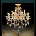 12 Light (8+4) 2 Tiers Zinc Alloy Gold Chandelier