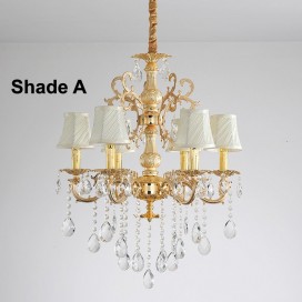 8 Light Zinc Alloy Gold Chandelier