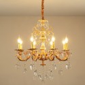 8 Light Zinc Alloy Gold Chandelier