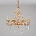 8 Light Zinc Alloy Gold Chandelier