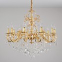 10 Light Zinc Alloy Gold Chandelier