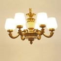 6 Light Zinc Alloy Marble Retro Luxurious Chandelier