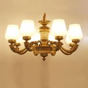 8 Light Zinc Alloy Marble Retro Luxurious Chandelier