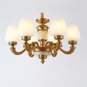 8 Light Zinc Alloy Marble Retro Luxurious Chandelier