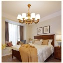 8 Light Zinc Alloy Marble Retro Luxurious Chandelier