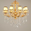 6 Light Zinc Alloy Gold Luxurious Chandelier