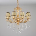 6 Light Zinc Alloy Gold Luxurious Chandelier