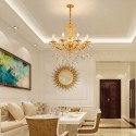 8 Light Zinc Alloy Gold Luxurious Chandelier