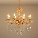 8 Light Zinc Alloy Gold Luxurious Chandelier