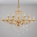 18 Light (12+6) 2 Tiers Zinc Alloy Gold Luxurious Chandelier