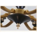 10 Light American Brass Retro Modern Chandelier