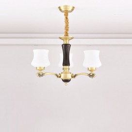 3 Light Brass American Modern Luxurious Chandelier