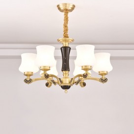 6 Light Brass American Modern Luxurious Chandelier