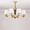 8 Light Brass American Modern Luxurious Chandelier