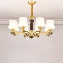 8 Light Brass American Modern Luxurious Chandelier