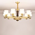 10 Light Brass American Modern Luxurious Chandelier