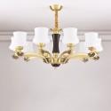 10 Light Brass American Modern Luxurious Chandelier