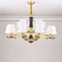 15 Light (10+5) 2 Tiers Brass American Modern Luxurious Chandelier