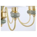 6 Light American Brass Modern Chandelier