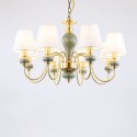 8 Light American Brass Modern Chandelier