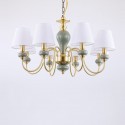 8 Light American Brass Modern Chandelier