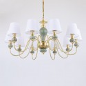 10 Light American Brass Modern Chandelier