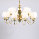 15 Light (10+5) 2 Tiers American Brass Modern Chandelier