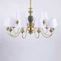 15 Light (10+5) 2 Tiers American Brass Modern Chandelier