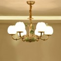 6 Light Modern Brass Chandelier