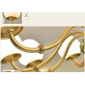 6 Light Modern Brass Chandelier