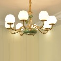 8 Light Modern Brass Chandelier