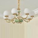 8 Light Modern Brass Chandelier