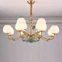 12 Light (8+4) 2 Tiers Modern Brass Chandelier