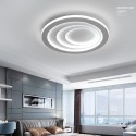 Round Modern Contemporary Stainless Steel Flush Mount Ceiling Light