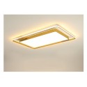 Modern Contemporary Rectangle Stainless Steel Flush Mount Ceiling Light