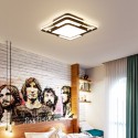 Modern Contemporary Square Stainless Steel Flush Mount Ceiling Light