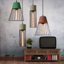 1 Light Metal Cement Pendant Light