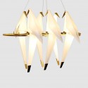 Modern/ Contemporary Paper Crane 6 Light Pendant Light