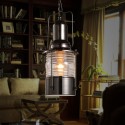 Retro / Vintage 1 Light Lantern Copper Pendant Light