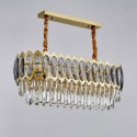 Modern Minimalist Oval Chandelier Glass Pendant Light Living Room  Dining Room