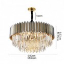 Modern Minimalist Circular Chandelier Glass Pendant Light Living Room  Dining Room