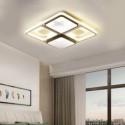 Modern Flush Mount Ceiling Light Acrylic Square Black and White Light Fixture for Bedroom Living Room