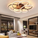 Linear Flush Mount Ceiling Light Modern Flower Design Light Living Room Dining Room