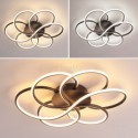 Linear Flush Mount Ceiling Light Modern Flower Design Light Living Room Dining Room