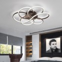 Linear Flush Mount Ceiling Light Modern Flower Design Light Living Room Dining Room