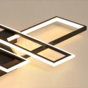 4-Light Flush Mount Ceiling Light Modern Geometric Linear Decorative Light Fixture Living Room Office