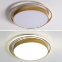 Golden Circular Flush Mount Modern Acrylic Ceiling Light Bedroom Living Room